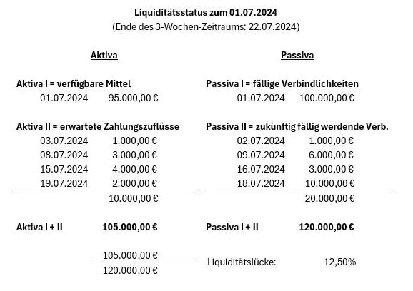 Feststellung der Zahlungsunfähigkeit